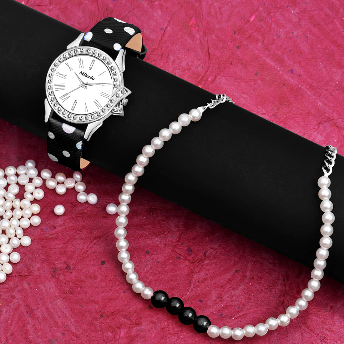 Mikado Leather Round Womens Watch