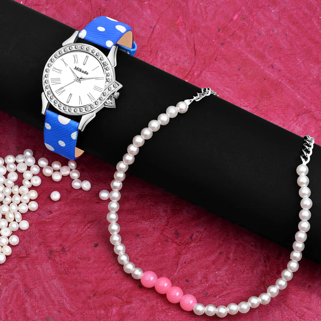 Mikado Leather Round Womens Watch