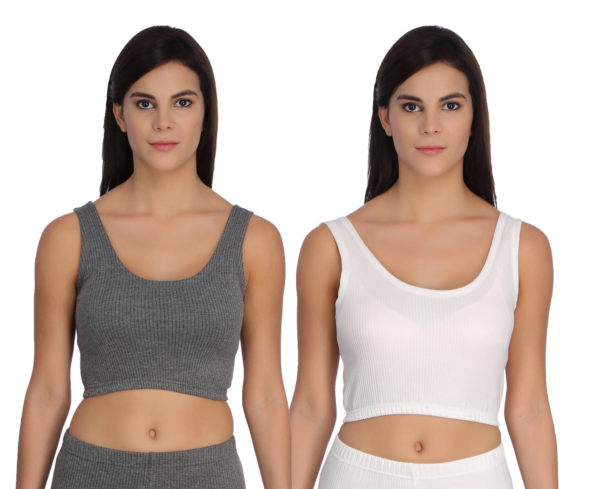 Selfcare Cotton Blend Topwear - Grey Pack of 2 Selfcare Cotton Blend Topwear - Grey Pack of 2