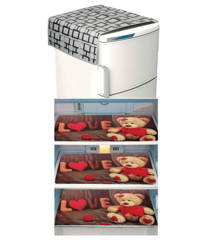     			Exopick Single Polyester Gray Fridge Top Cover