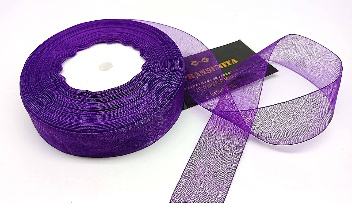     			PRANSUNITA Sheer Chiffon Organza Satin Ribbon, 1 inch Wide, 20 Yard Length for Gift Wrapping, Wedding & Valentine's Birthday Packing, Bouquet Party Wreath Decoration, DIY Hair Accessories