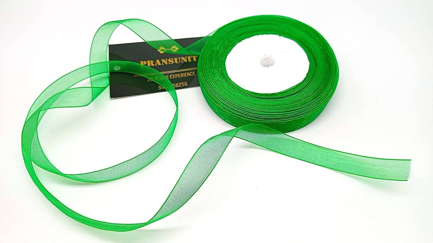     			PRANSUNITA Sheer Chiffon Organza Satin Ribbon, 1/2 inch Wide, 20 Yard Length for Gift Wrapping, Wedding & Valentine's Birthday Packing, Bouquet Party Wreath Decoration, DIY Hair Accessories