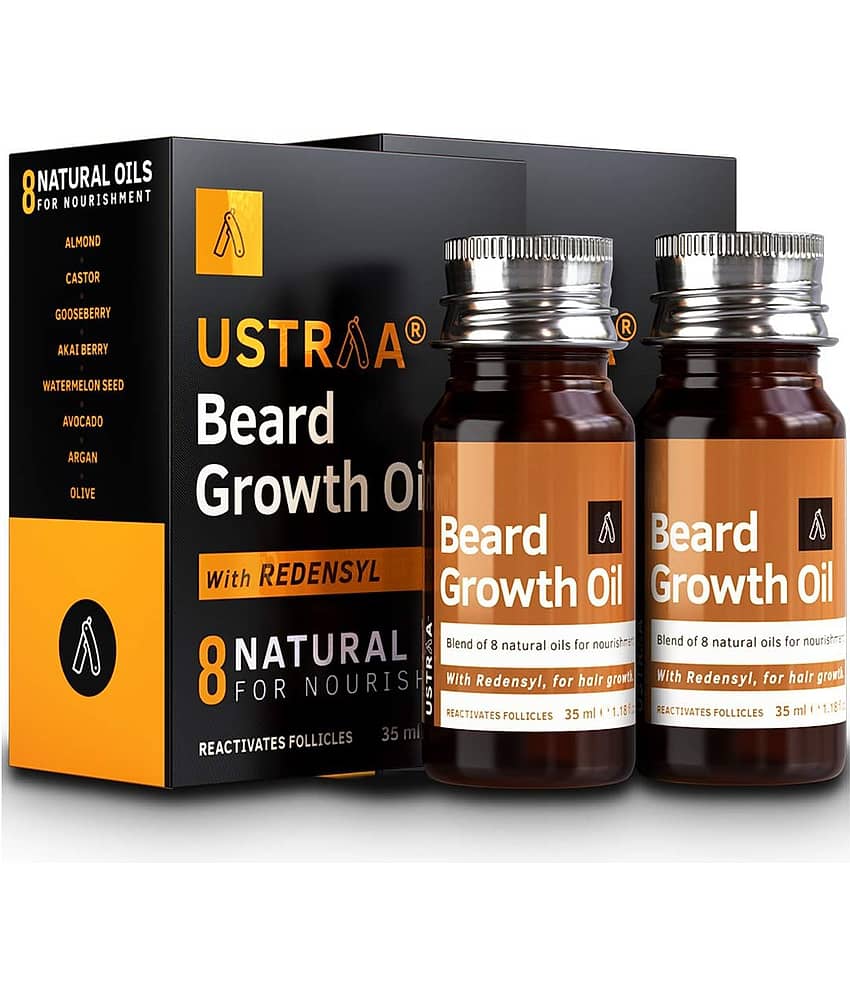 Ustraa - 35mL Growth Increasing Beard Oil (Pack of 2) - Beard Care and Tools | Buy online on ZillyBuy
