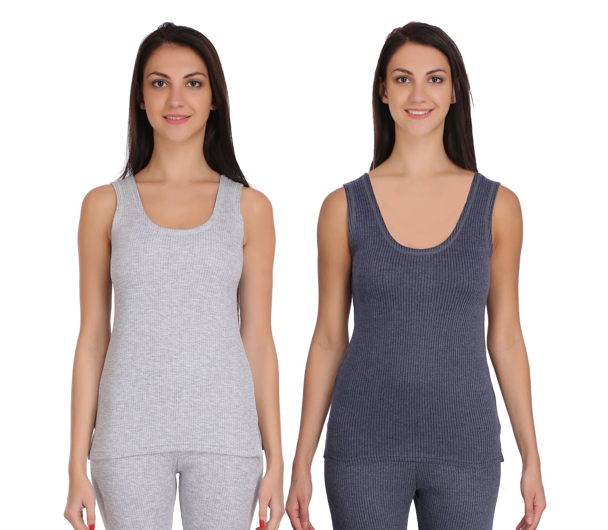     			Selfcare Cotton Blend Topwear - Grey Pack of 2