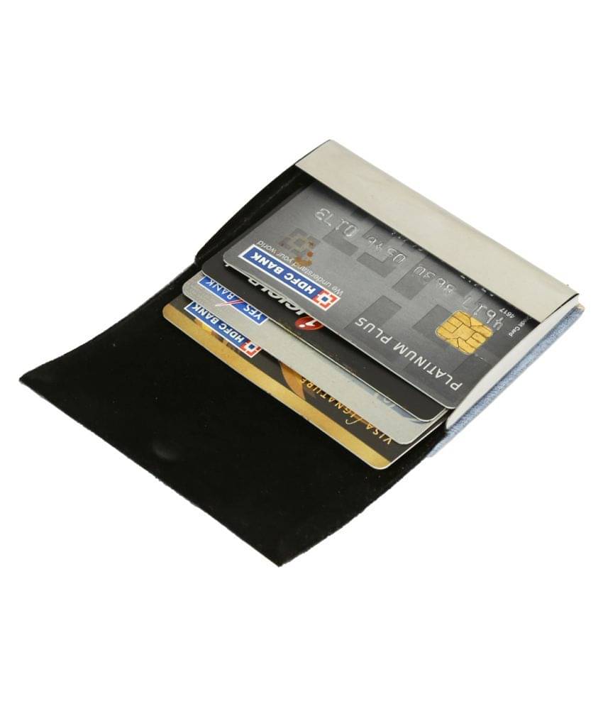    			Style 98 Blue Steel Credit/Debit Card 6 Slot Card Holder For Men & Women