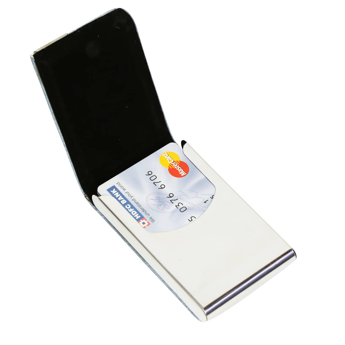 Style 98 Blue Steel Credit/Debit Card 6 Slot Card Holder For Men & Women - Handbags | Buy online on ZillyBuy
