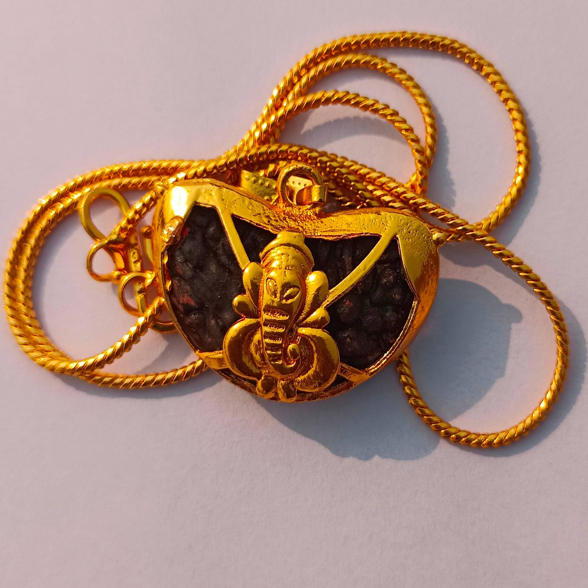     			Ganesha Rudraksh Religious mala with Chain (Pack of 1)