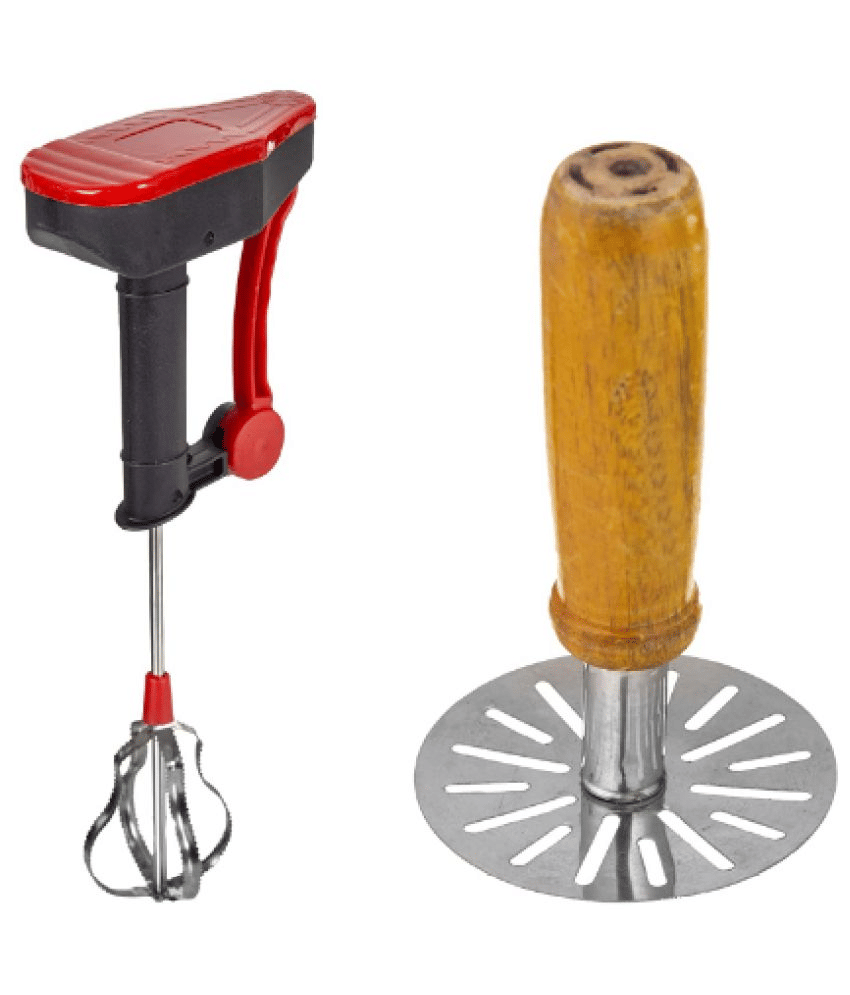     			Blooms Mall Hand Blender+ Potato Masher (Wooden Holder)