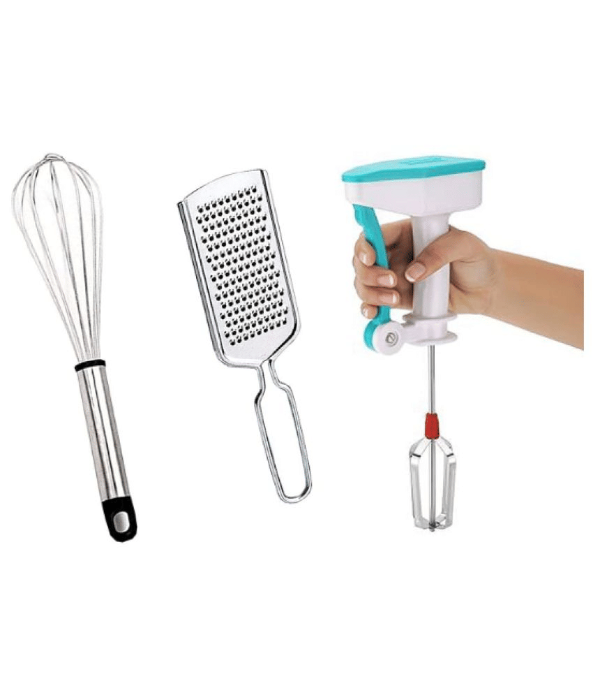     			Blooms Mall  Manual Hand Blender,Steel Whisker,Mini Grater