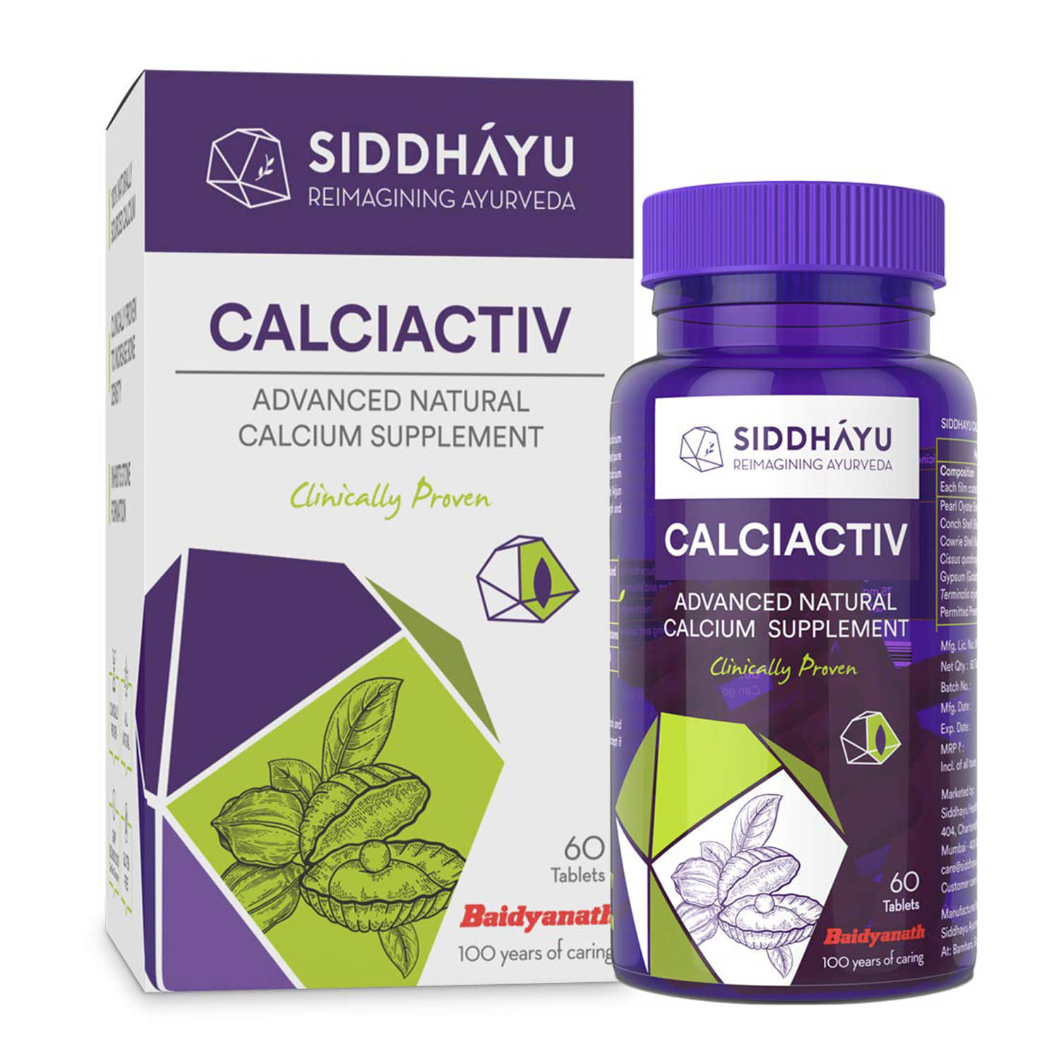     			Siddhayu Calciactiv Natural Calcium Supplement Tablet 60 No.S Pack of 1