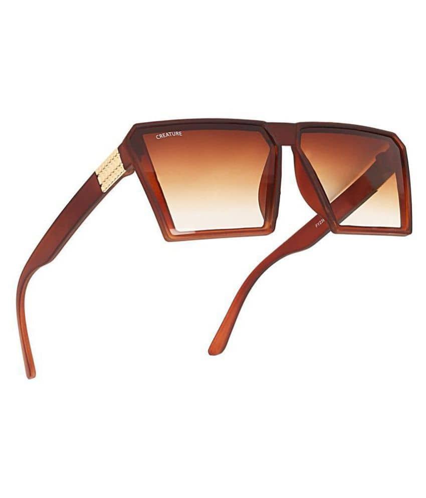 Creature - Brown Square Sunglasses ( Pack of 1 ) - Sunglasses | Buy online on ZillyBuy