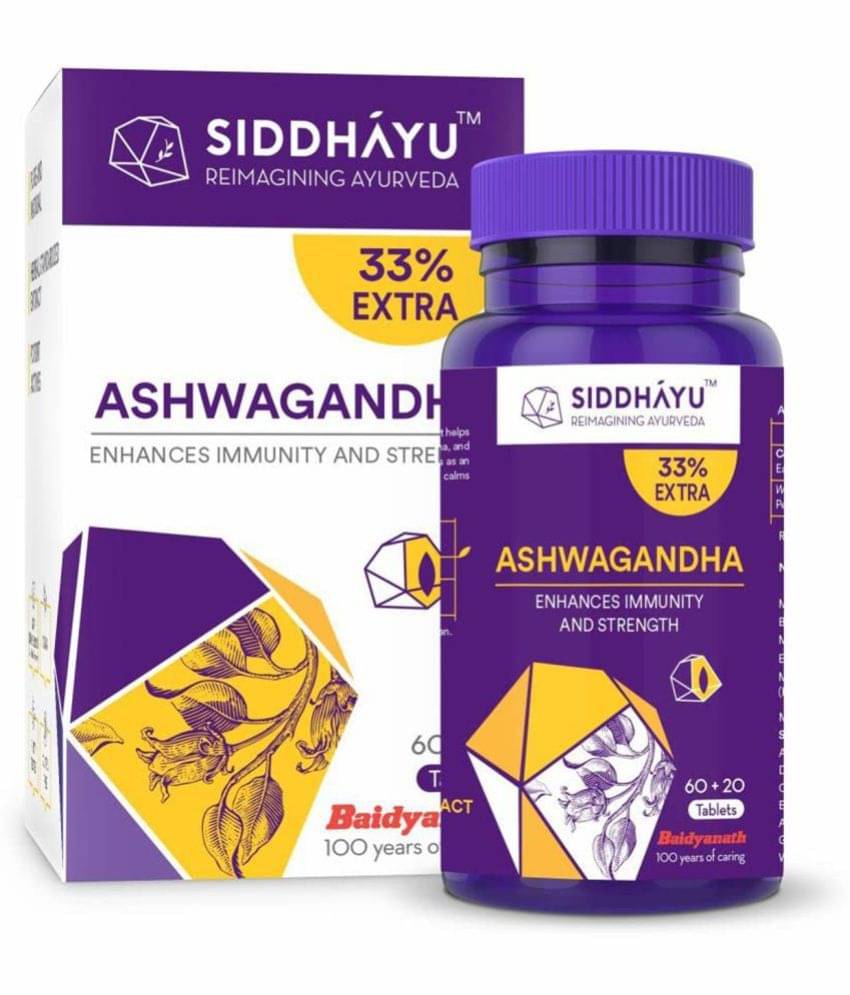     			Siddhayu Ashwagandha Tablet Enhances Immunity and Strength 60 + 20 Tablet