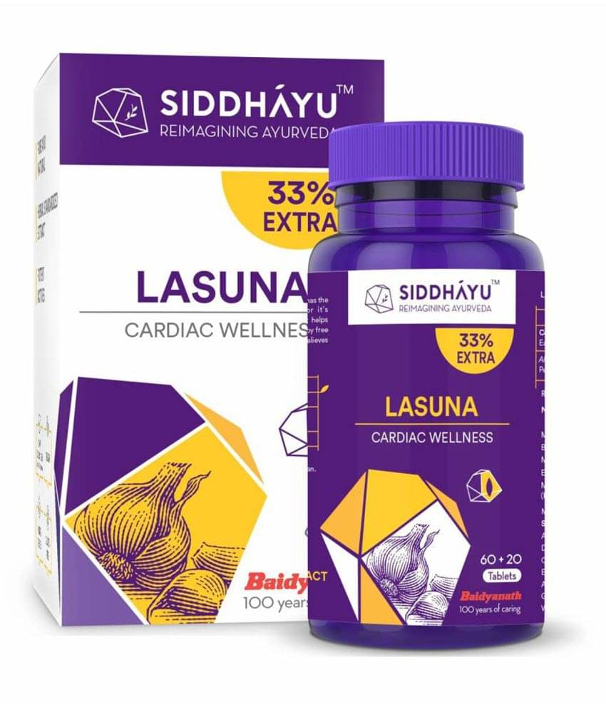 Siddhayu Lasuna Garlic Tablet (By Baidyanath) 60 + 20 Free Tablets Siddhayu Lasuna Garlic Tablet (By Baidyanath) 60 + 20 Free Tablets