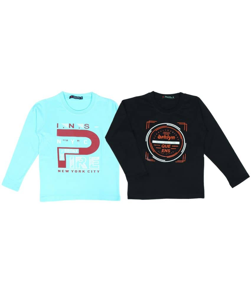NEUVIN Pack of 2 Baby Boys Cotton T Shirts ( Multi )