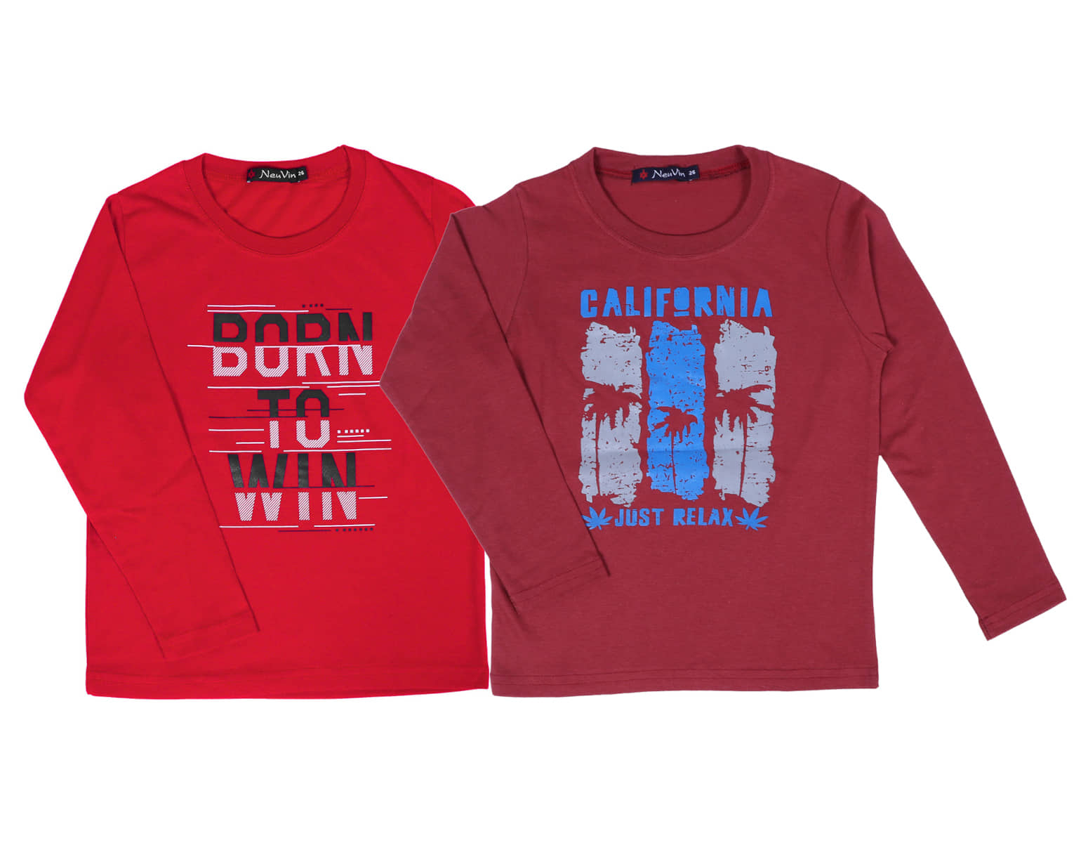 NEUVIN Pack of 2 Baby Boys Cotton T Shirts ( Multi )