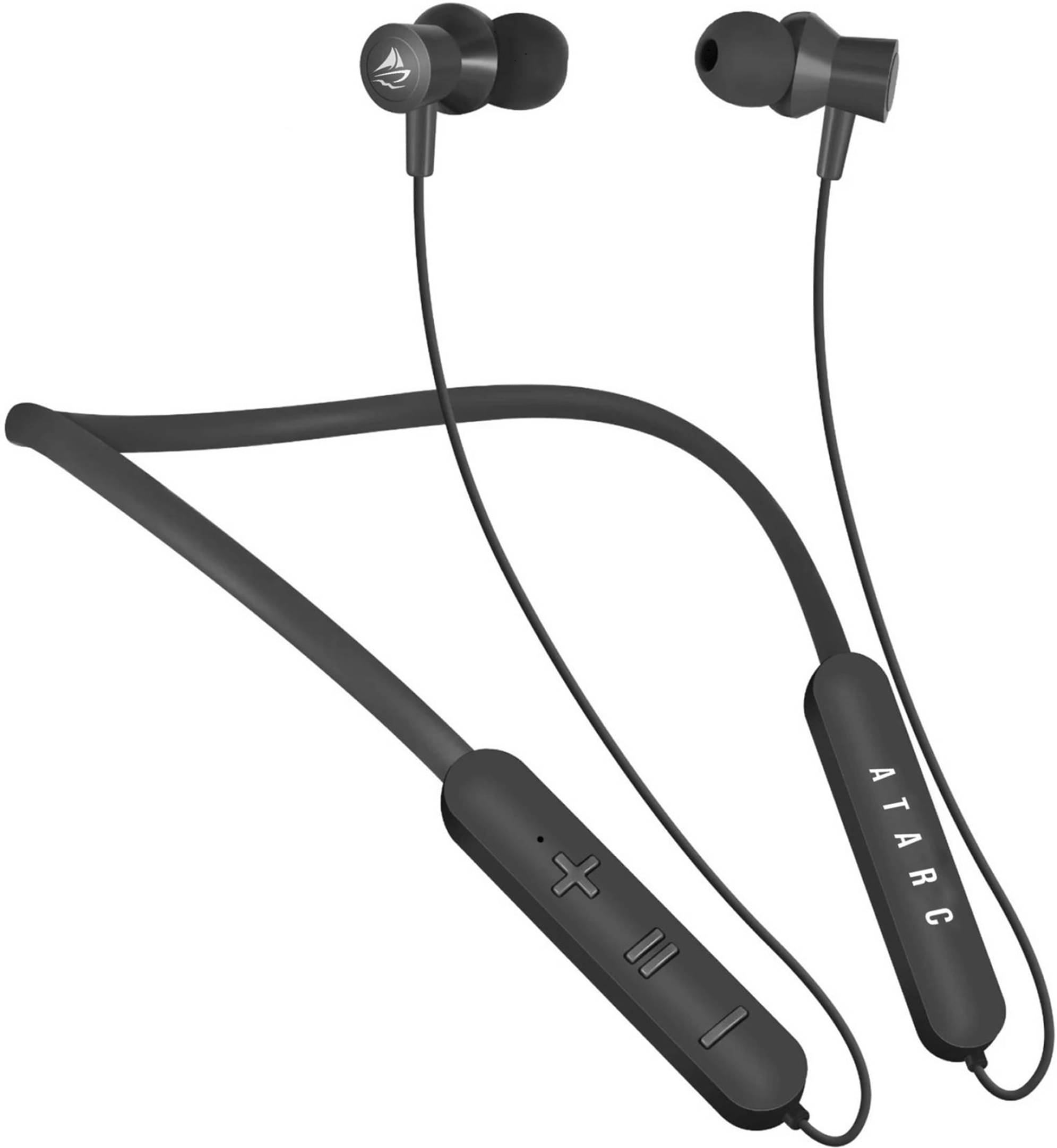     			ATARC In-the-ear Bluetooth Headset with Upto 20h Talktime Noise Cancellation - Black