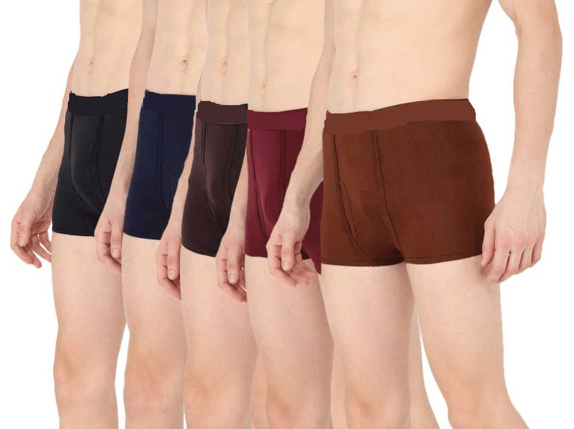     			D1 DIFFERENT ONE Pack of 5 Cotton Trunks For Men's ( Multicolor )
