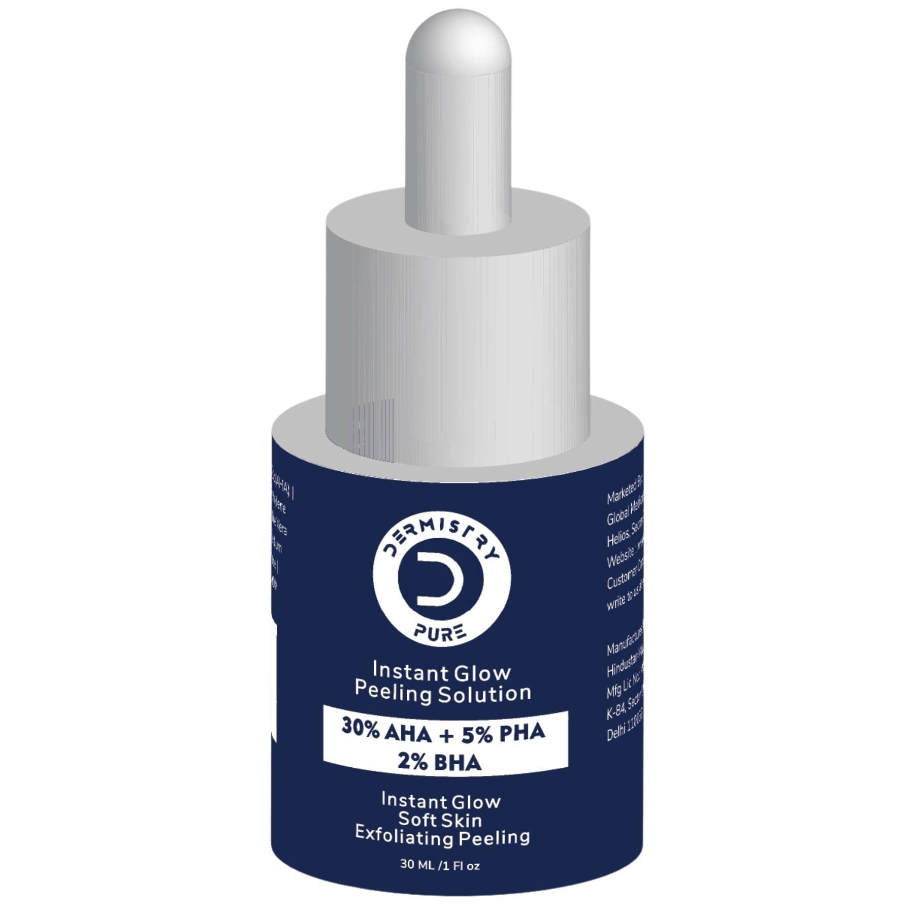Dermistry Pure 30% AHA + 5% PHA + 2% BHA Skin Lightening Brightening Instant Glowing Smooth Skin Peeling Exfoliating Solution Face Serum For Instant Glow Removes Acne Marks Pigmentation Tan Removal- 30ml Dermistry Pure 30% AHA + 5% PHA + 2% BHA Skin Lightening Brightening Instant Glowing Smooth Skin Peeling Exfoliating Solution Face Serum For Instant Glow Removes Acne Marks Pigmentation Tan Removal- 30ml