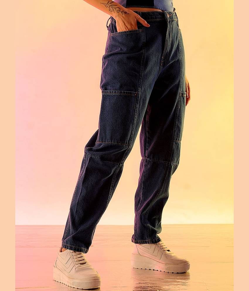 Freehand - DeepBlue Cotton Regular Fit Women's Jeans ( Pack of 1 )