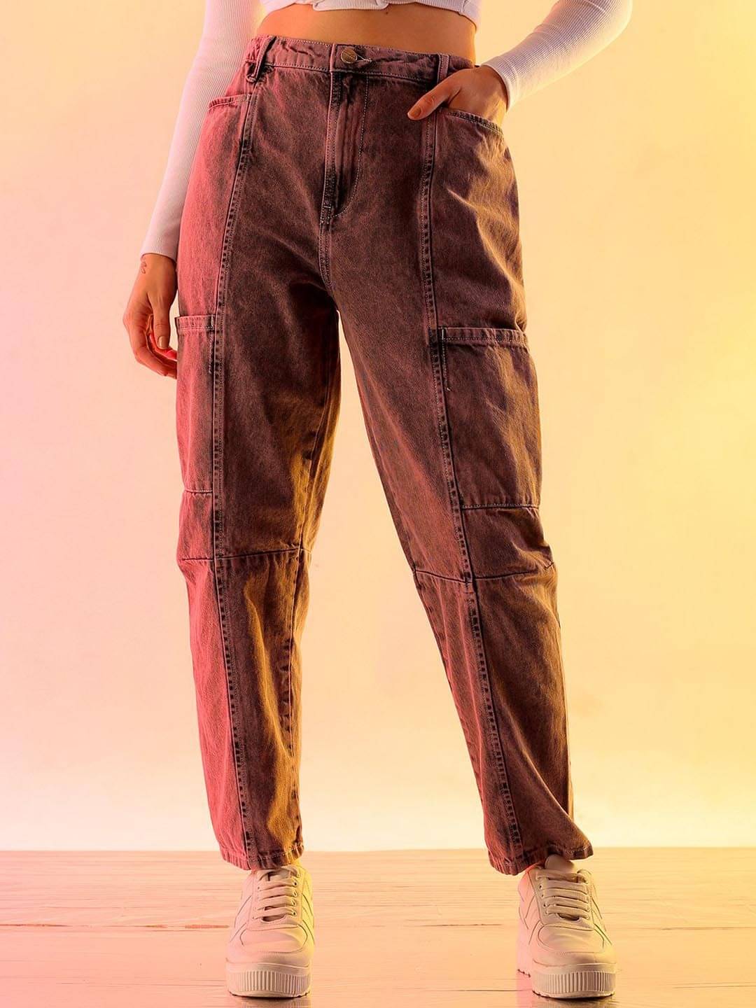     			Freehand - Purple Cotton Regular Fit Women's Jeans ( Pack of 1 )