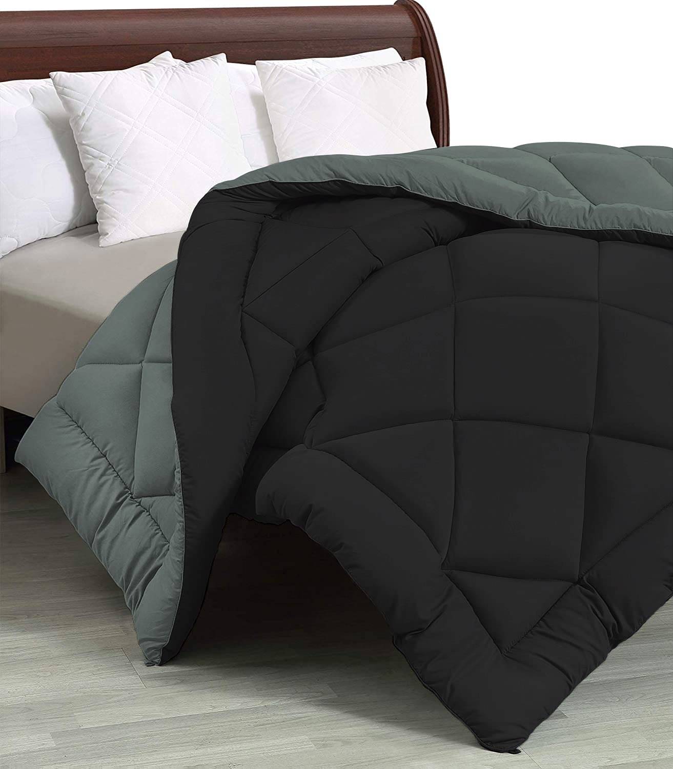 GURU SALES Microfiber Floral Single Size Comforter ( 152 x 228 cm ) - Black ( Pack of 1 ) GURU SALES Microfiber Floral Single Size Comforter ( 152 x 228 cm ) - Black ( Pack of 1 )