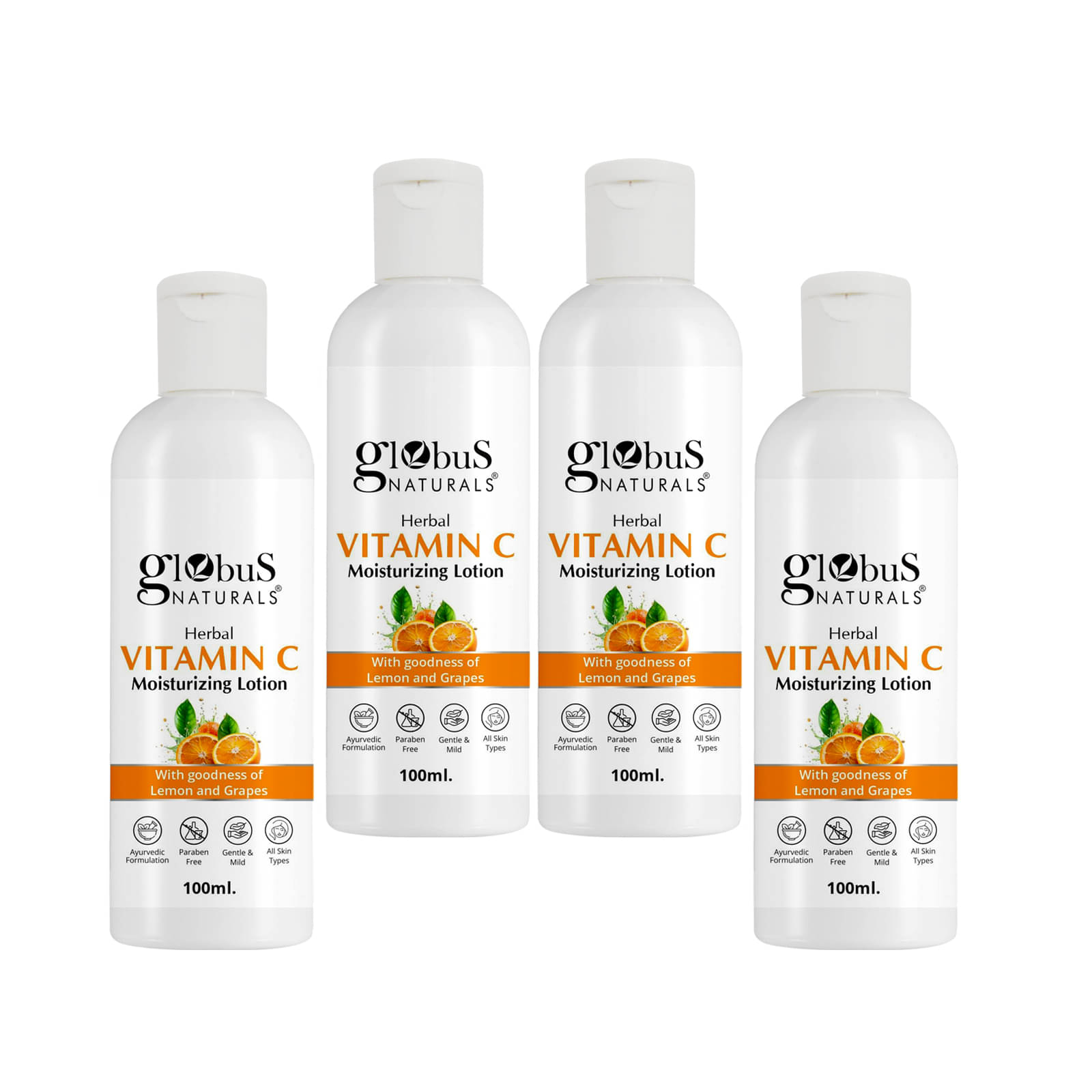     			Globus Naturals Moisturizing Lotion For Dry Skin 400 ml ( Pack of 4 )