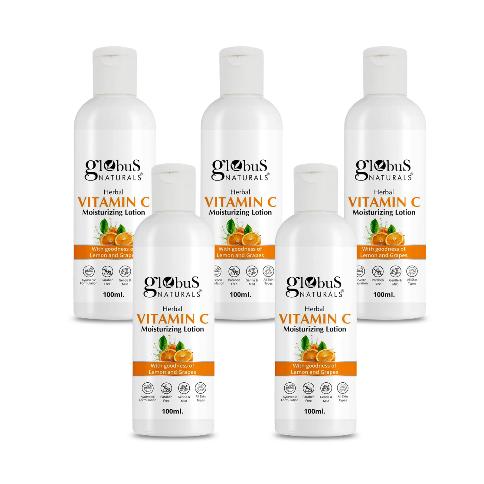     			Globus Naturals Moisturizing Lotion For Dry Skin 500 ml ( Pack of 5 )