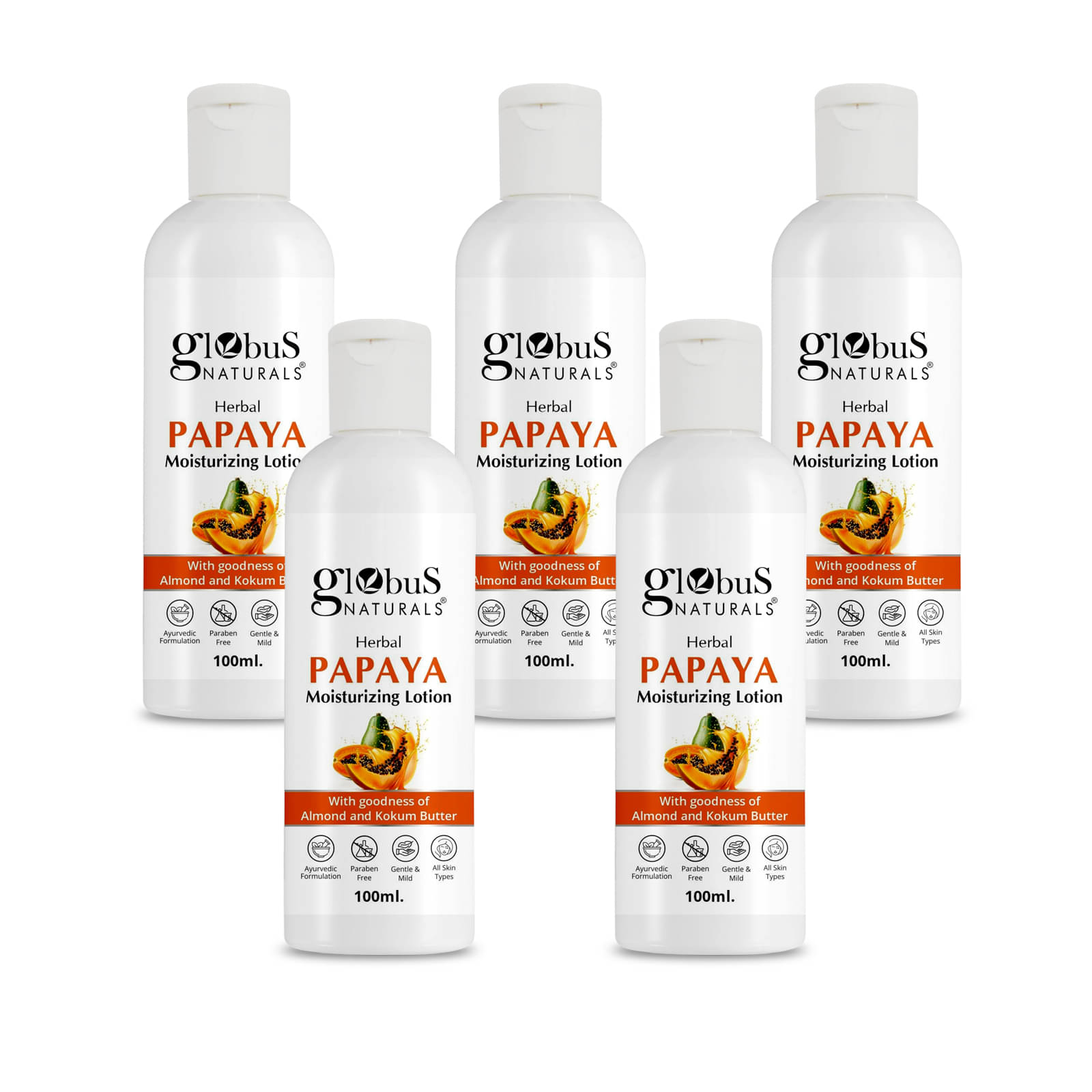     			Globus Naturals Moisturizing Lotion For Dry Skin 500 ml ( Pack of 5 )
