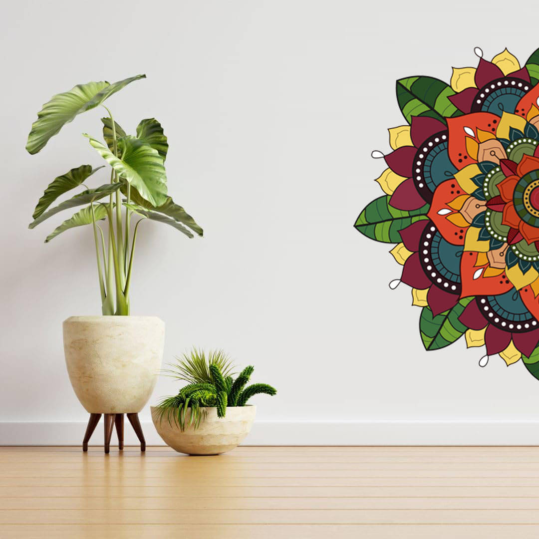     			Inkfence Wall Sticker Abstract ( 110 x 55 cms )