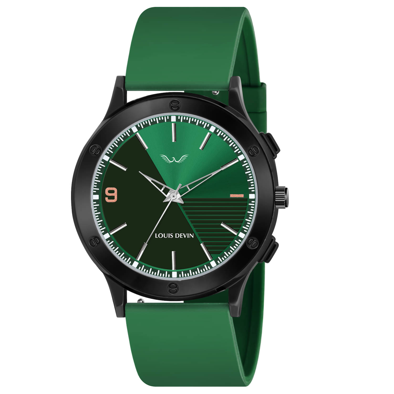     			LOUIS DEVIN Green Silicon Analog Men's Watch