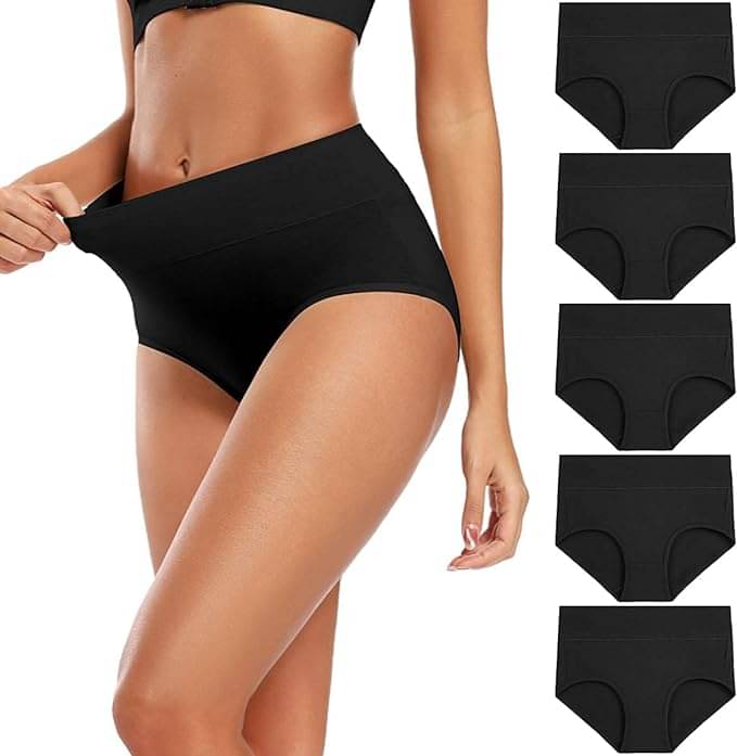 Louis Craft Pack of 5 Cotton Lycra Hipster For Women ( Black ) Louis Craft Pack of 5 Cotton Lycra Hipster For Women ( Black )