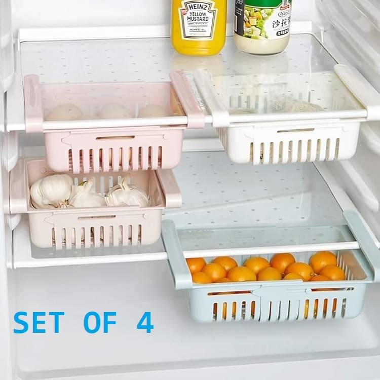     			Multi Deal Multicolor Plastic Refrigerator Shelf ( Pack of 4 )