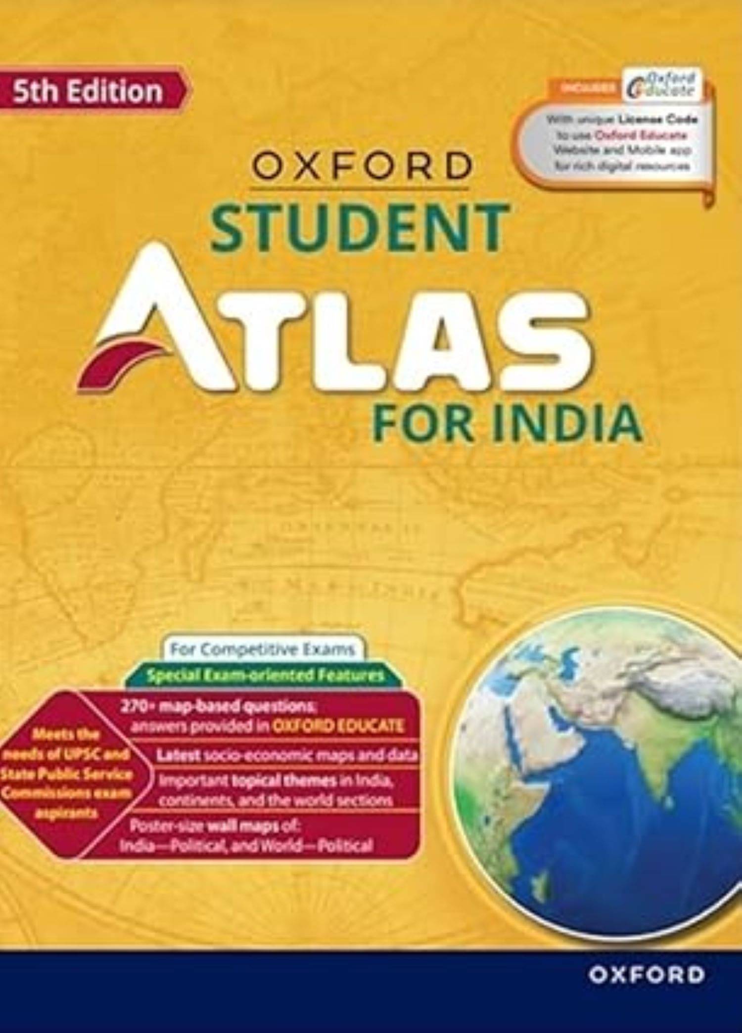 Oxford Student Atlas for India | 5th Edition | For UPSC and Competitive Exams | Latest Edition Oxford Student Atlas for India | 5th Edition | For UPSC and Competitive Exams | Latest Edition