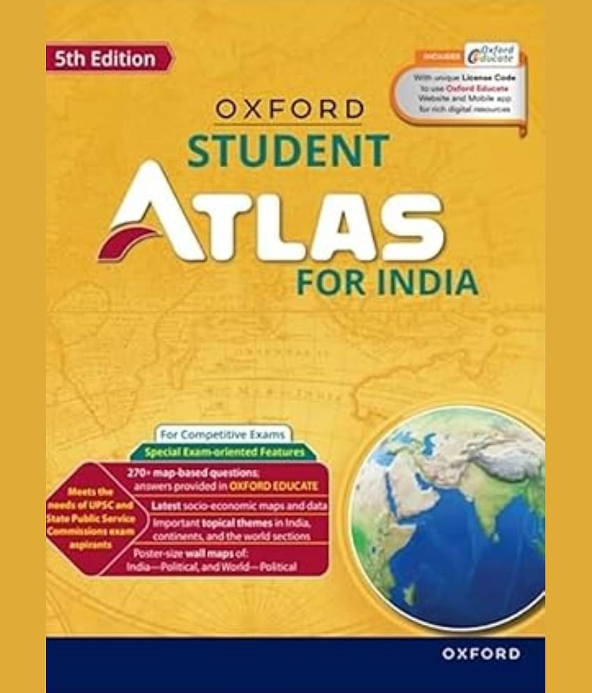 OXFORD SCHOOL ATLAS 37th EDITION 2023-24 (INCLUDED, OVER 220