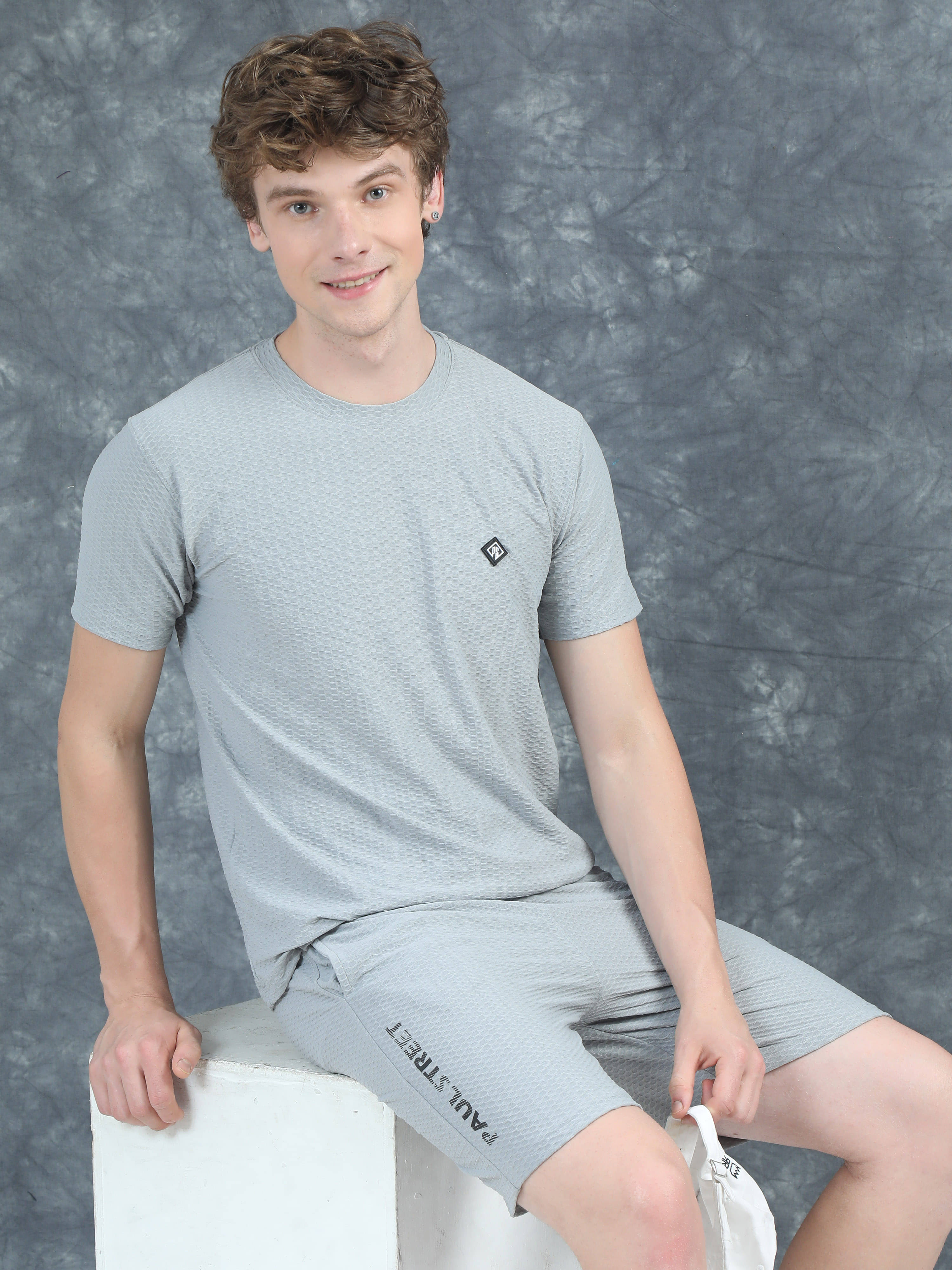     			Paul Street Men's T-shirt With Shorts Co-Ords Set ( Pack of 1 , Grey )