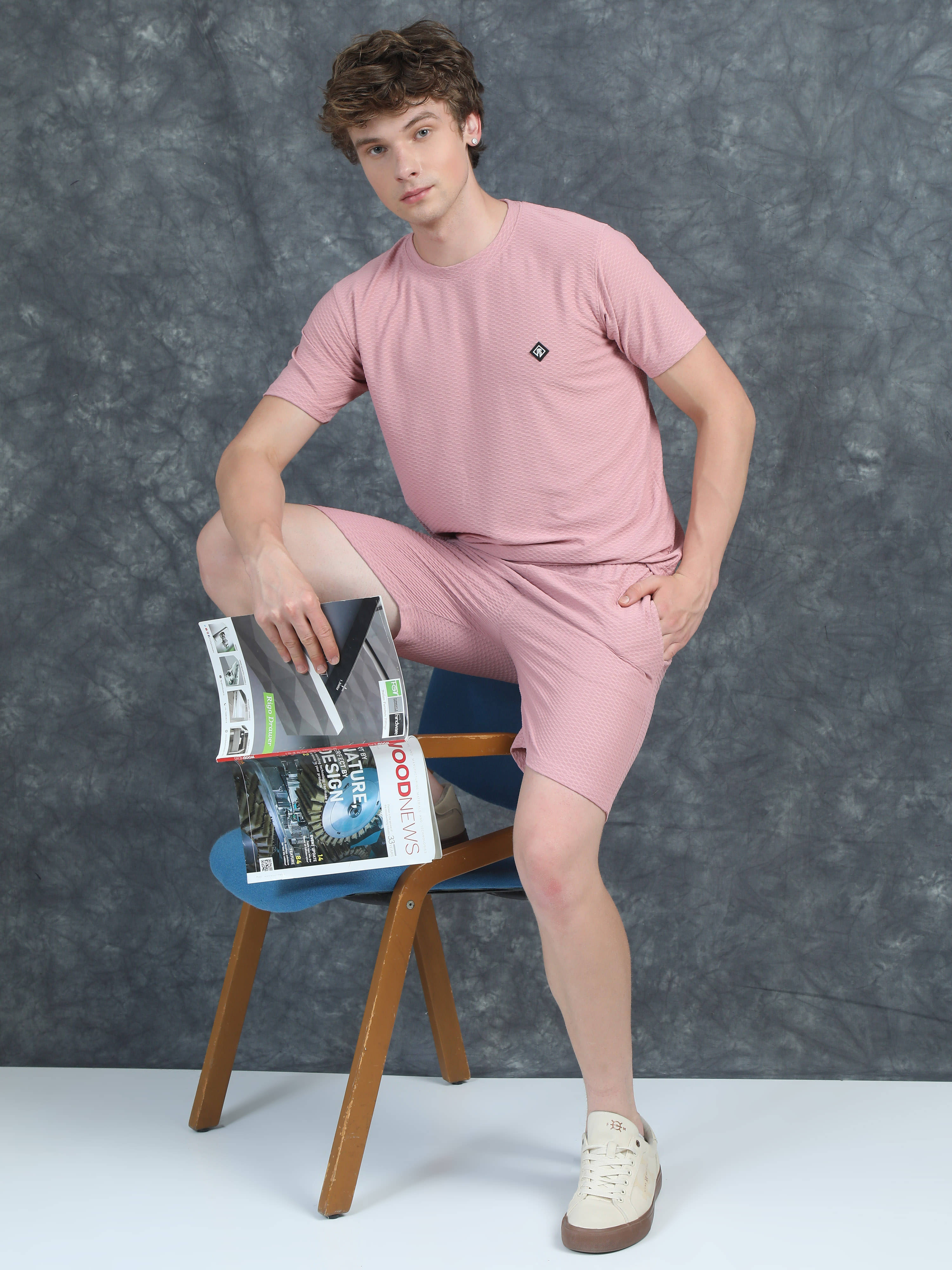     			Paul Street Men's T-shirt With Shorts Co-Ords Set ( Pack of 1 , Pink )