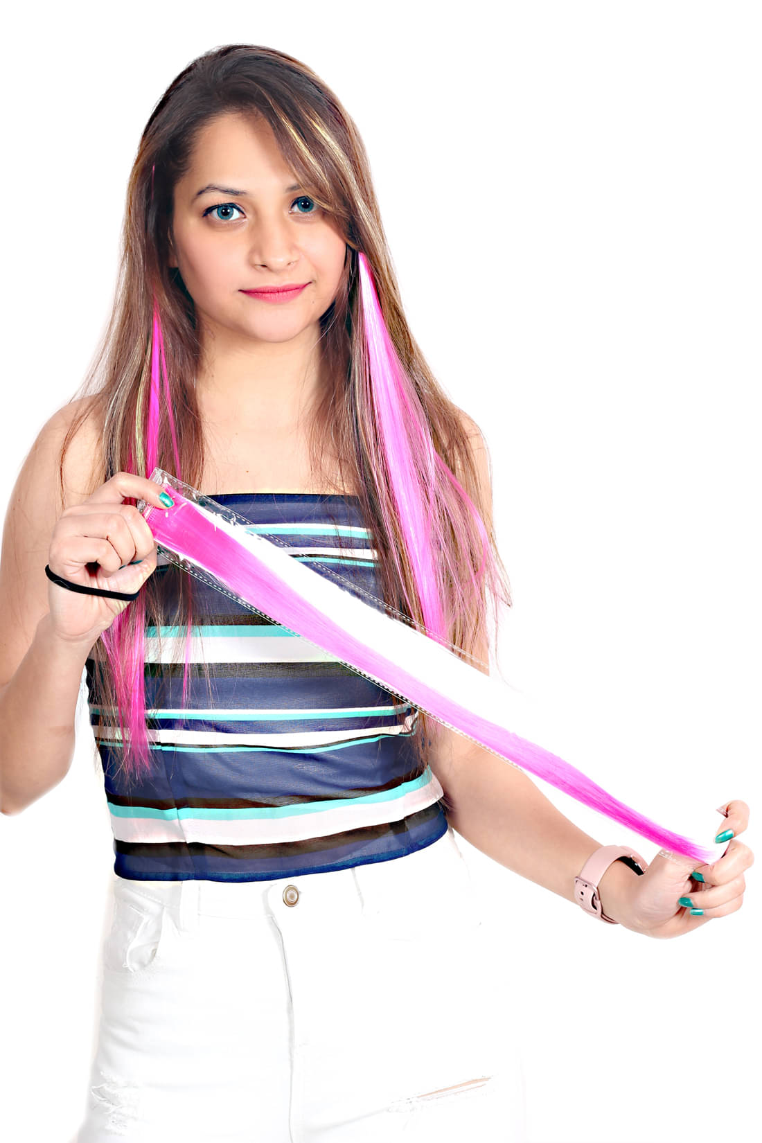     			RITZKART - Purple Clip In Hair Extension