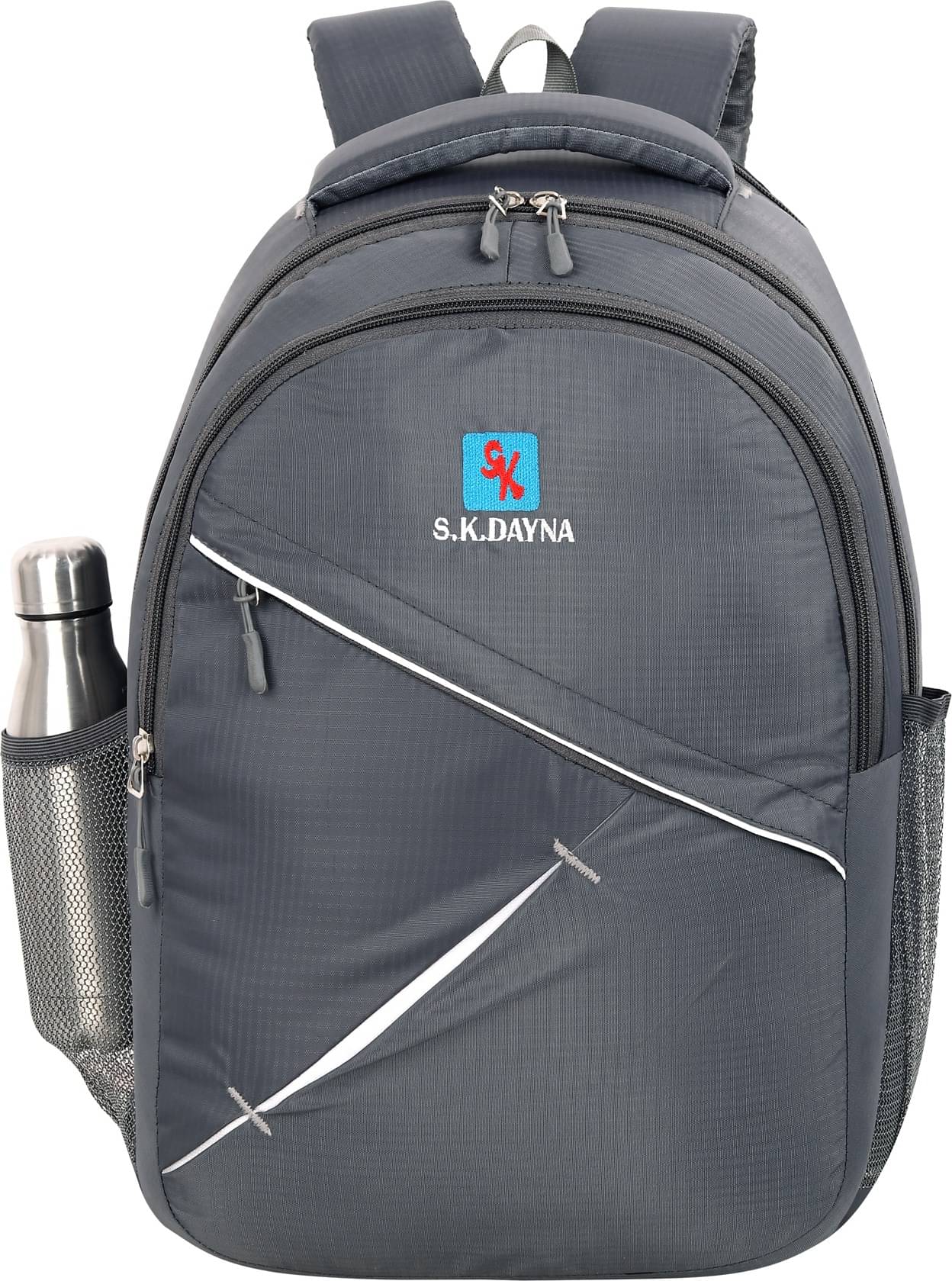     			S.K.DAYNA Grey Polyester Backpack ( 35 Ltrs )