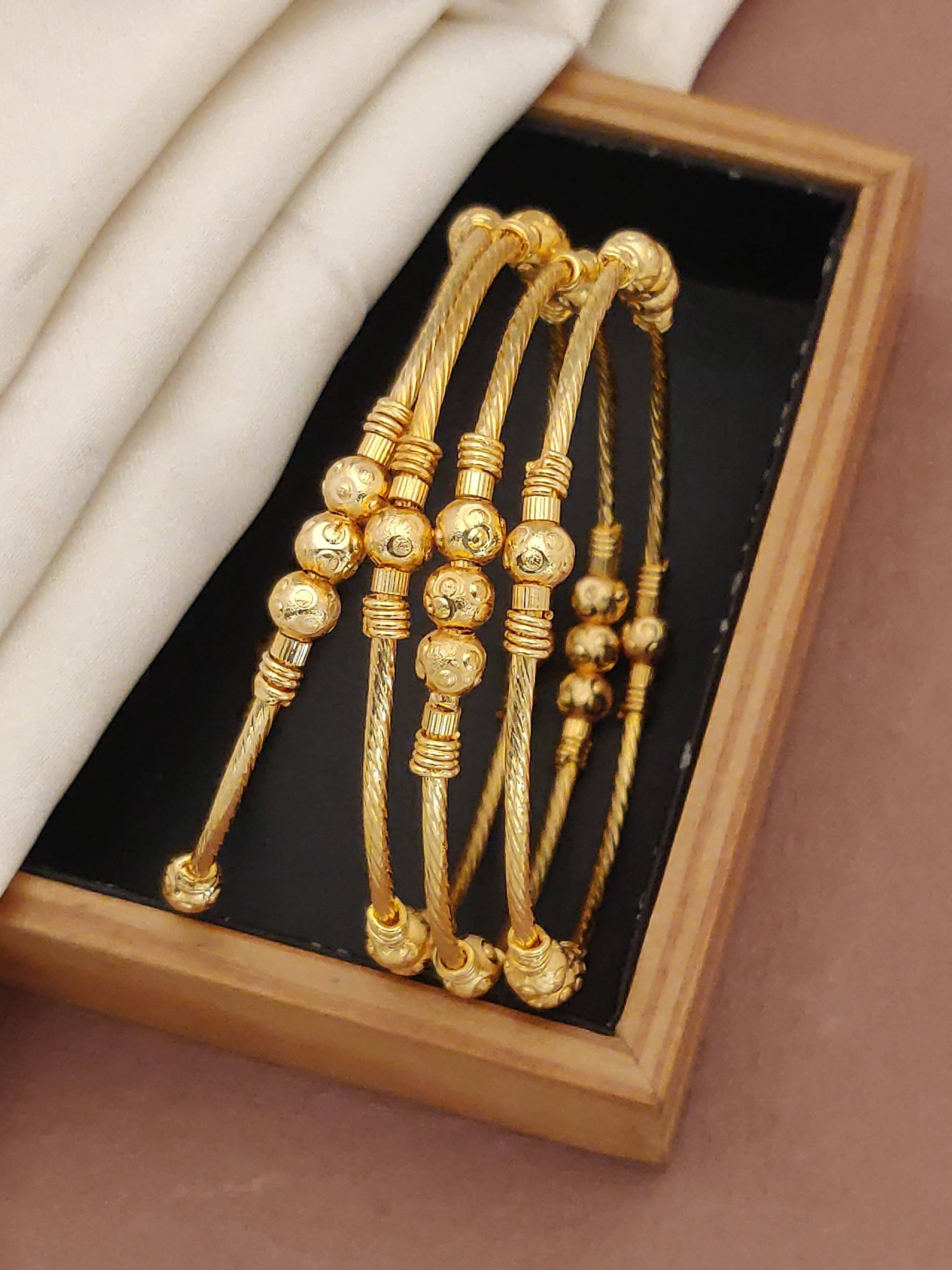 Shivay Fashion Gold Bangle Set ( Pack of 2 ) Shivay Fashion Gold Bangle Set ( Pack of 2 )