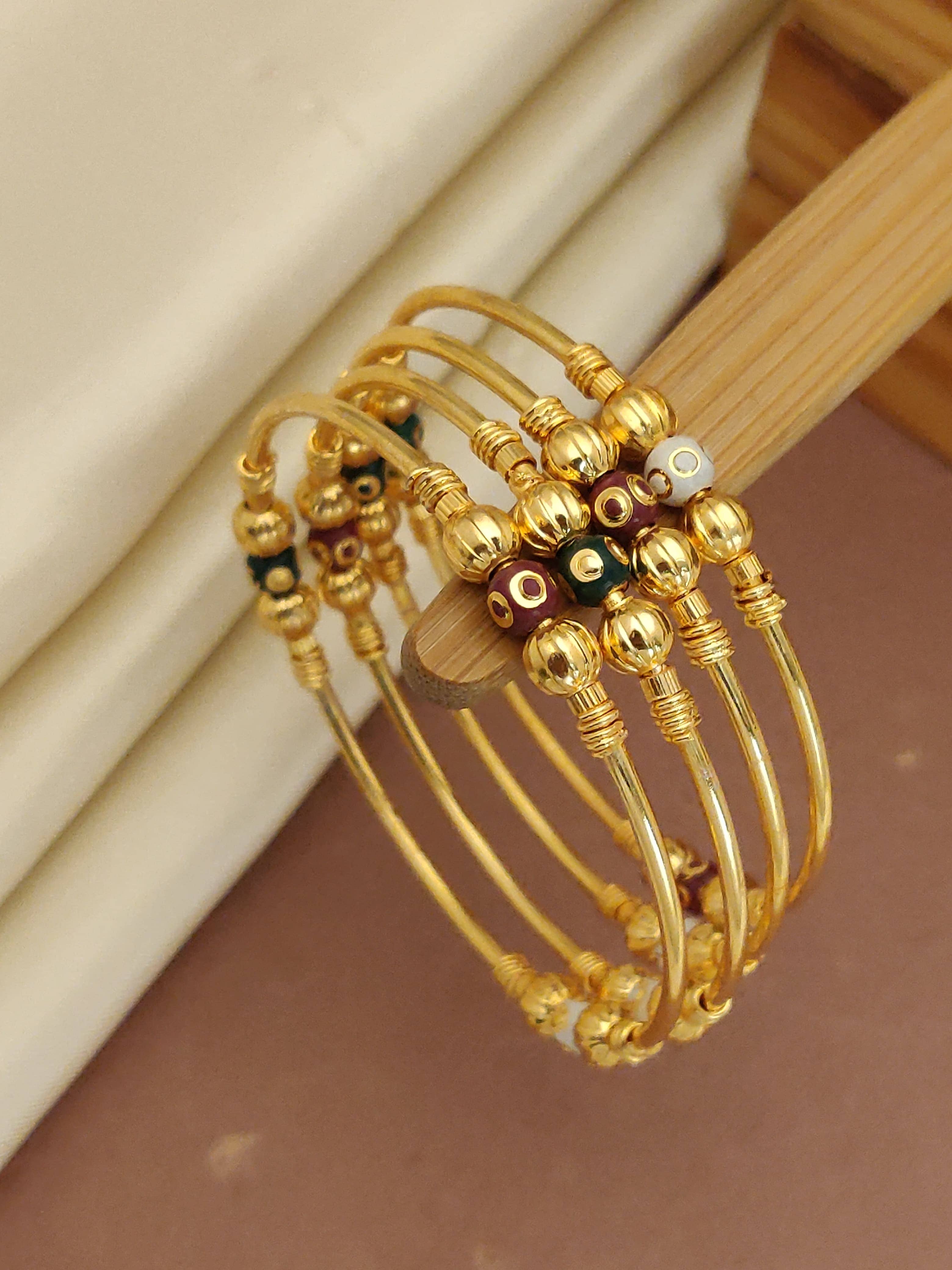 Shivay Fashion Gold Bangle Set ( Pack of 2 ) - Bangles & Bracelets | Buy online on ZillyBuy