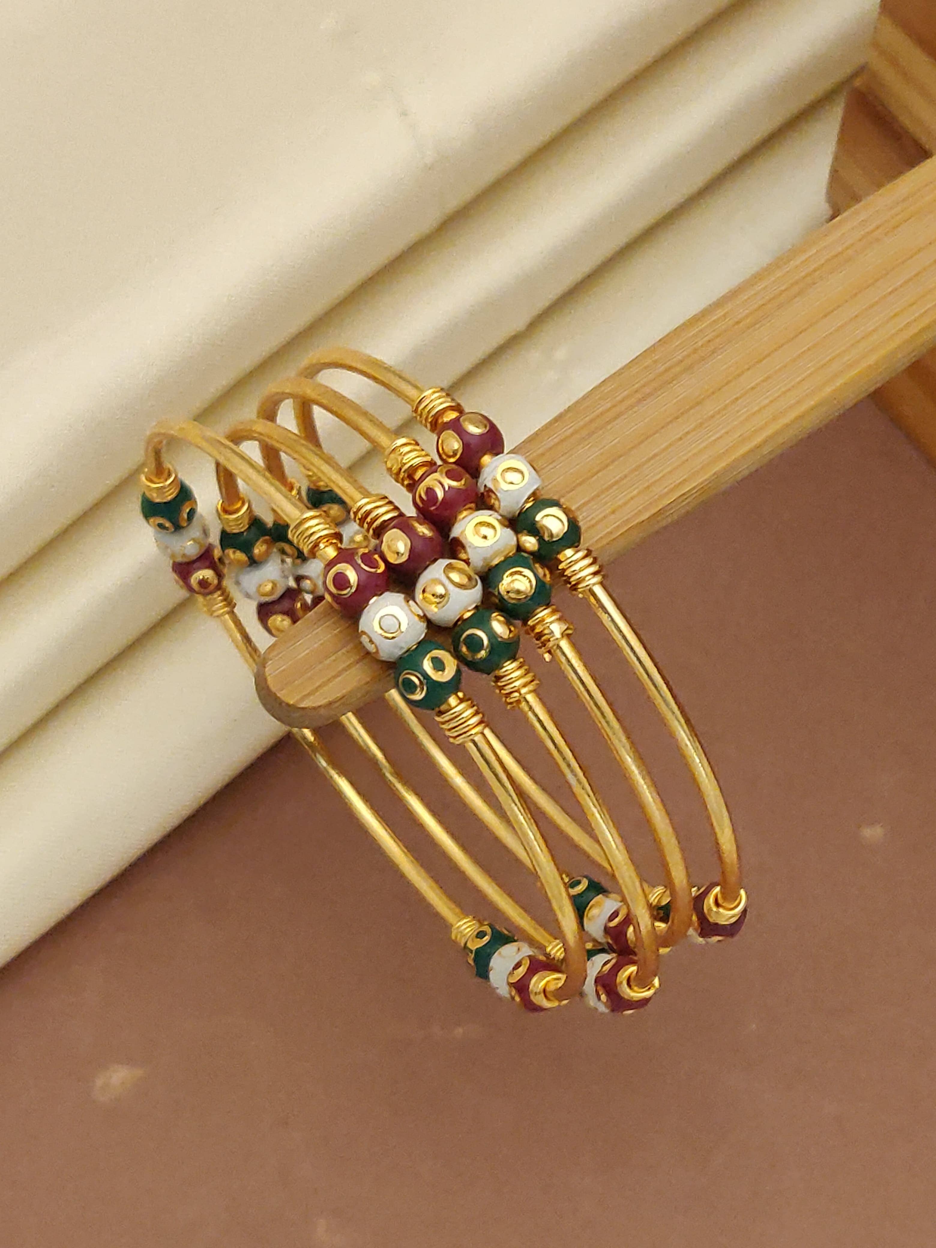 Shivay Fashion Gold Bangle Set ( Pack of 2 ) - Bangles & Bracelets | Buy online on ZillyBuy