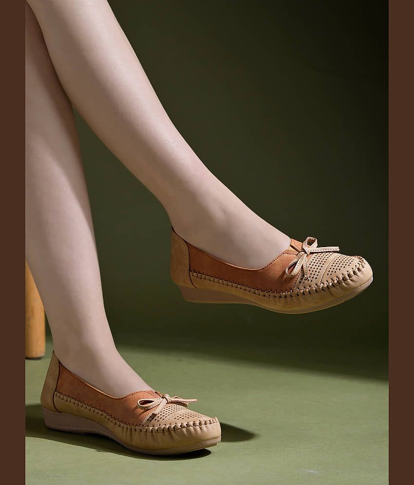 Shoetopia Beige Women's Casual Ballerinas - Casual Shoes | Buy online on ZillyBuy