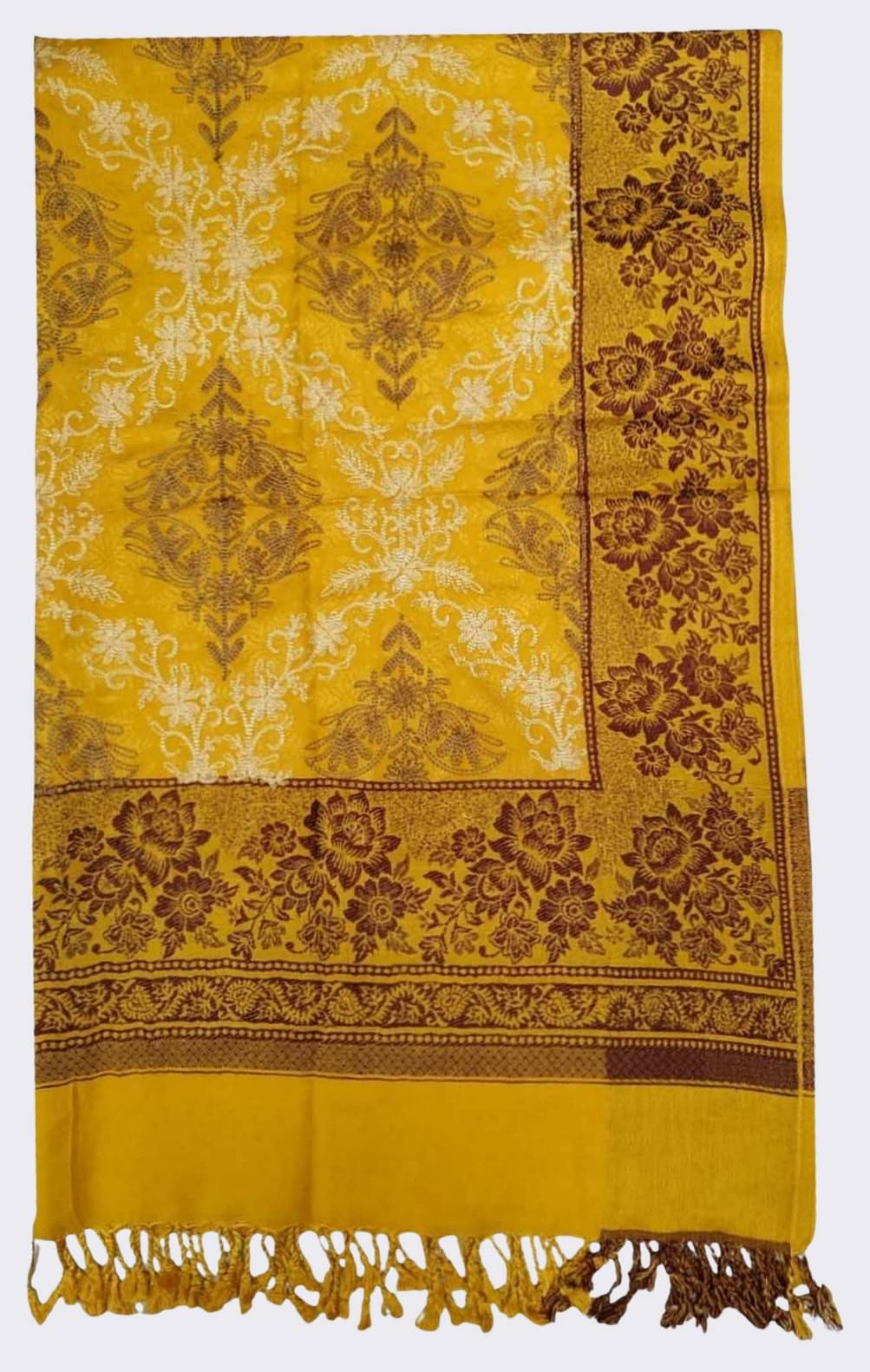     			Soul Essence Yellow Printed Shawl - ( Pack of 1 )