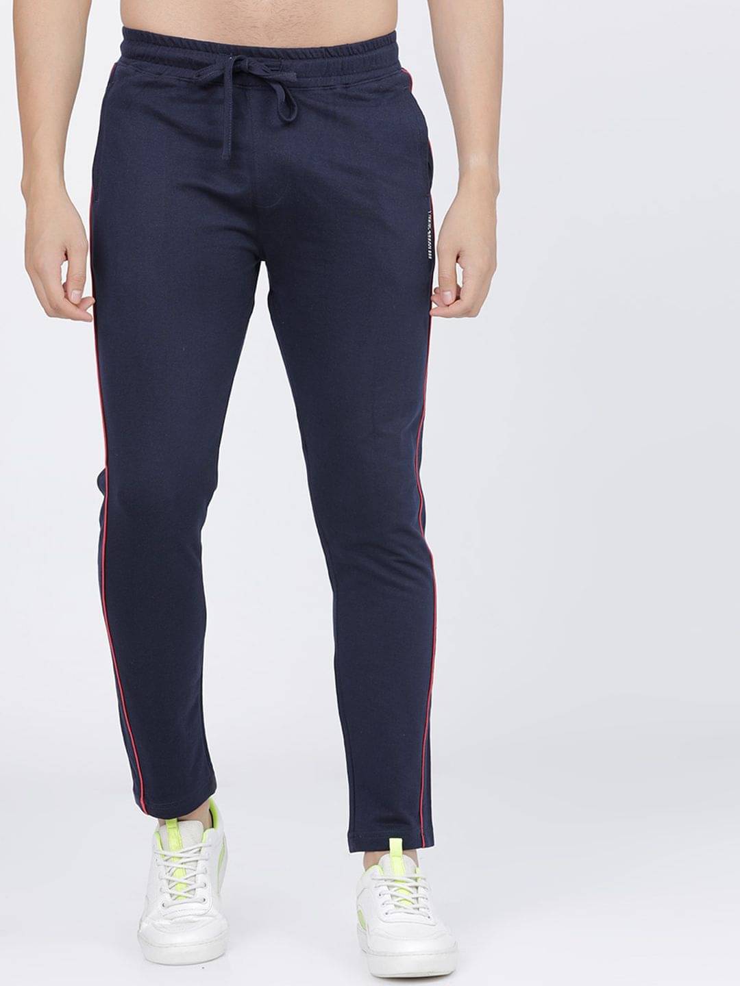     			The Indian Garage Co. Slim Flat Men's Joggers - Navy Blue ( Pack of 1 )