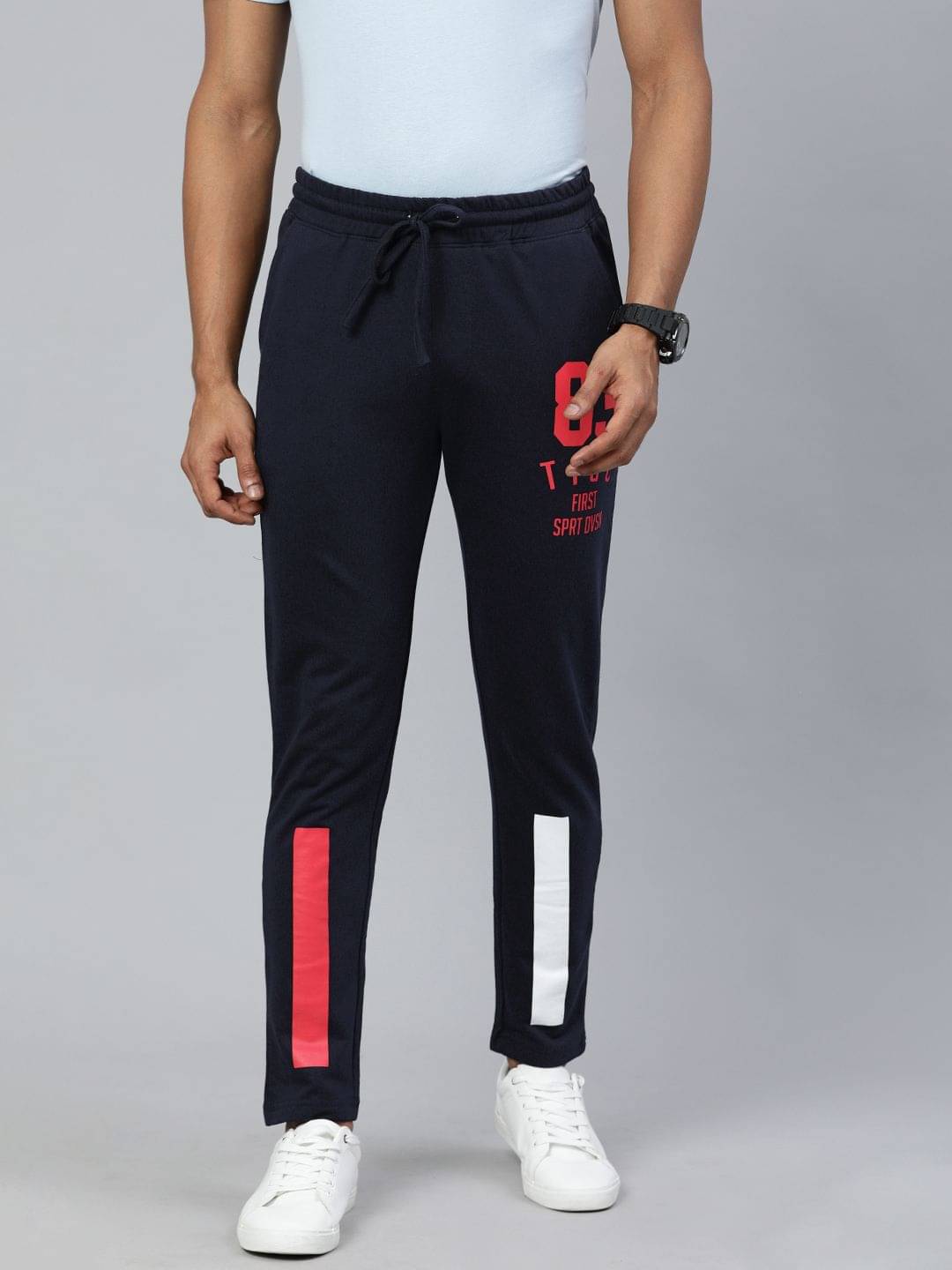     			The Indian Garage Co. Slim Flat Men's Joggers - Navy Blue ( Pack of 1 )