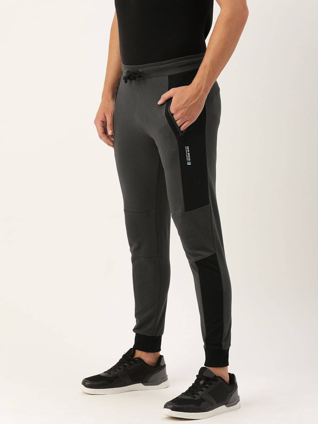     			The Indian Garage Co. Slim Flat Men's Joggers - Light Grey ( Pack of 1 )