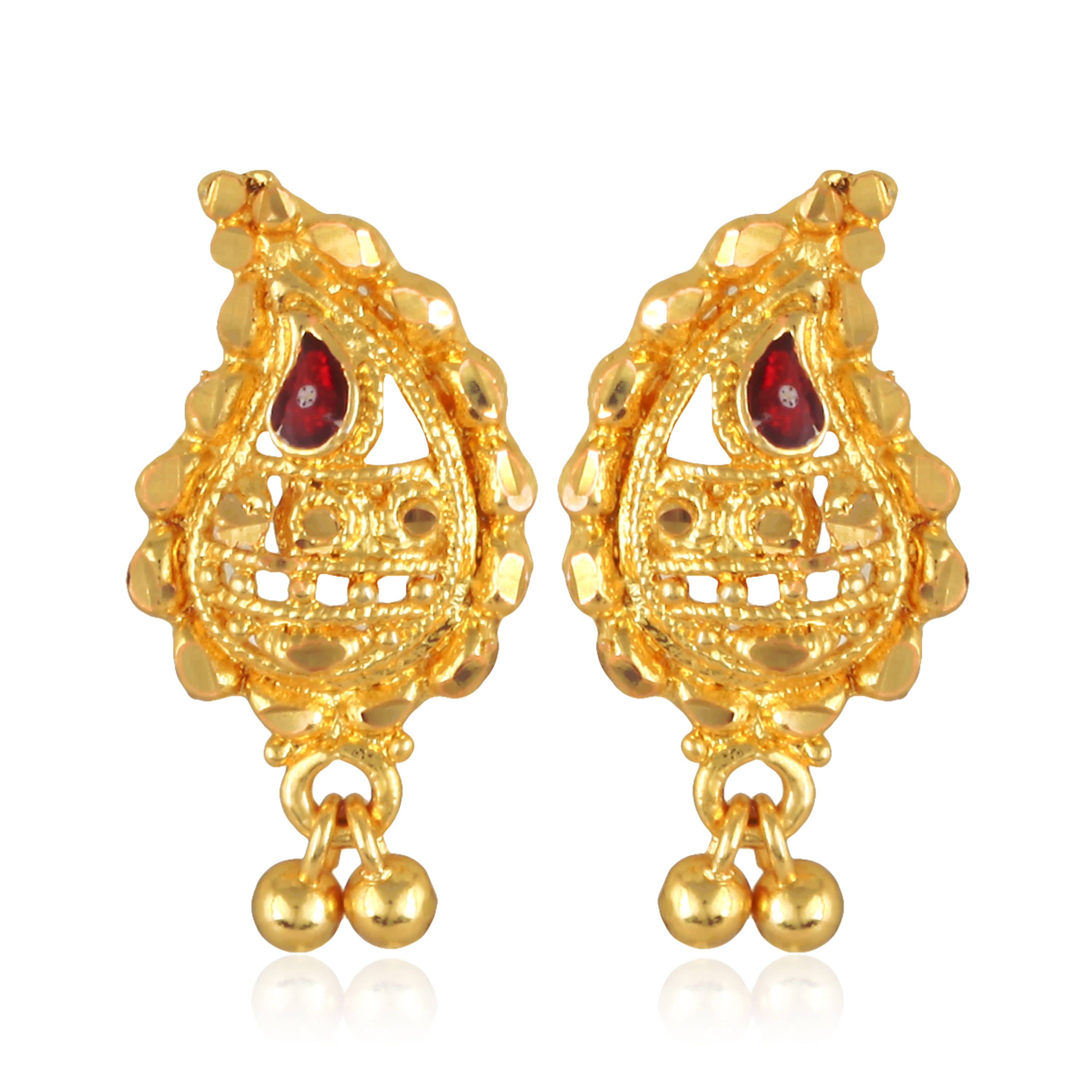     			VIVASTRI Gold Stud Earrings ( Pack of 1 )