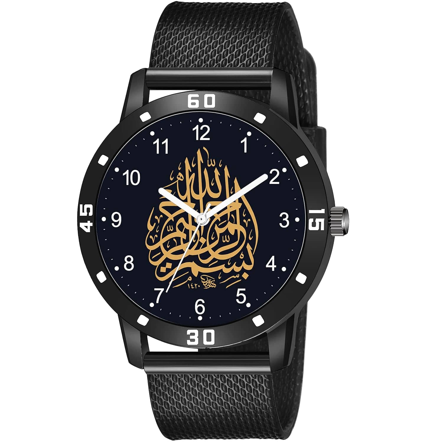 niyatifab Black Silicon Analog Men's Watch