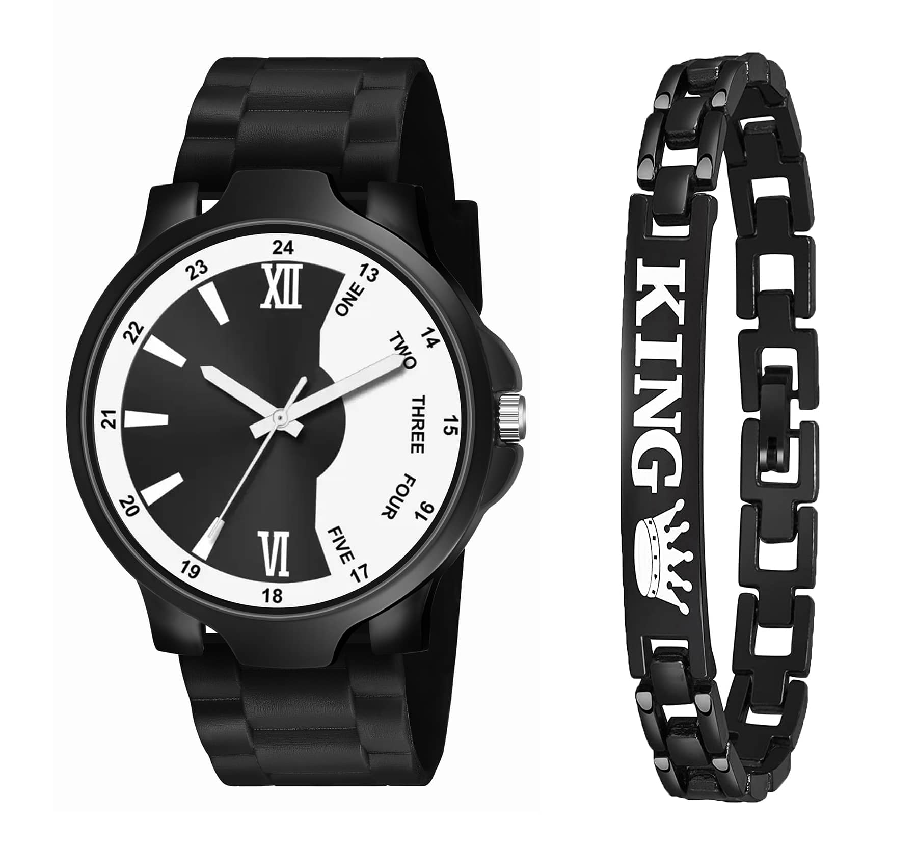 niyatifab Black Silicon Analog Men's Watch