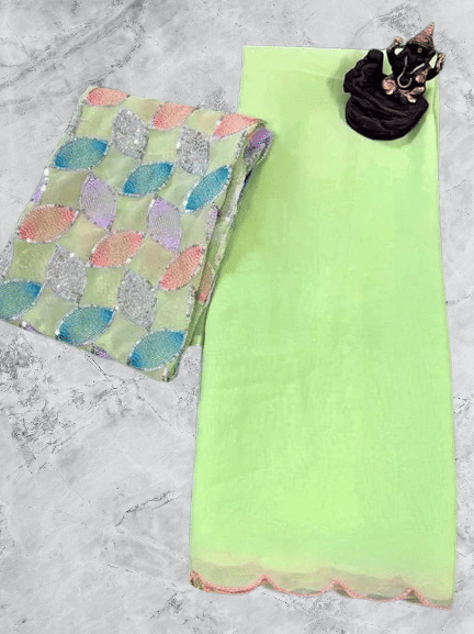     			supalee Tex Georgette Solid Saree With Unstitched Blouse Piece ( Multicolor1 )